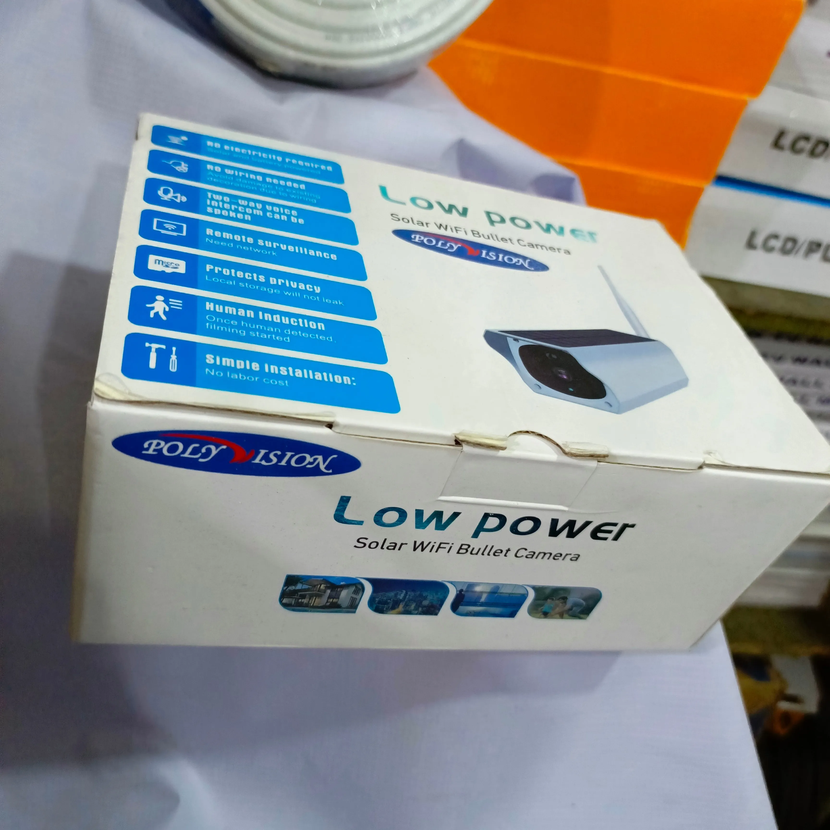 POLYVISION POLY-Y4P Solar WiFi Bullet IP Camera (3.6mm 2MP Lens) with 2-way audio - Brand New