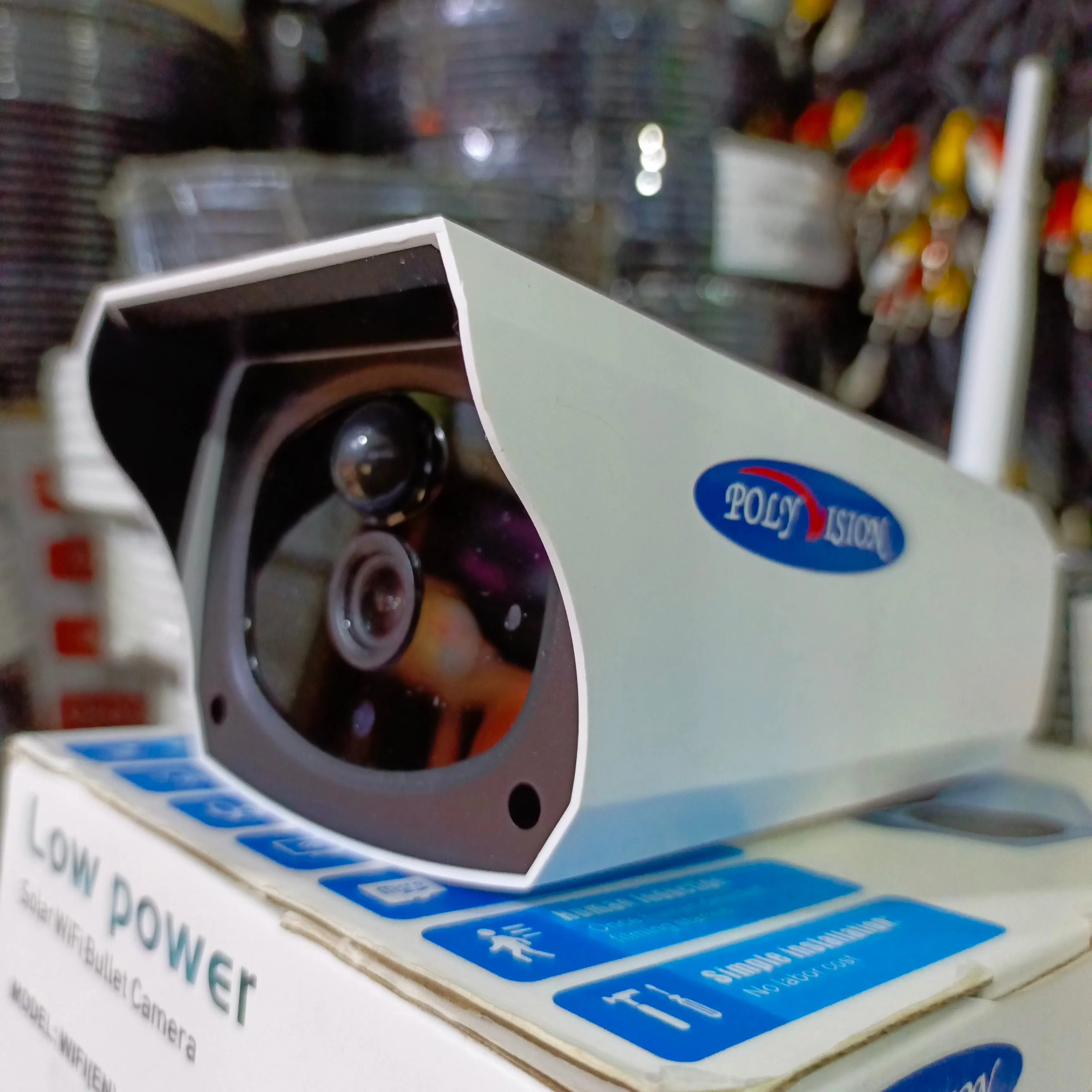 POLYVISION POLY-Y4P Solar WiFi Bullet IP Camera (3.6mm 2MP Lens) with 2-way audio - Brand New