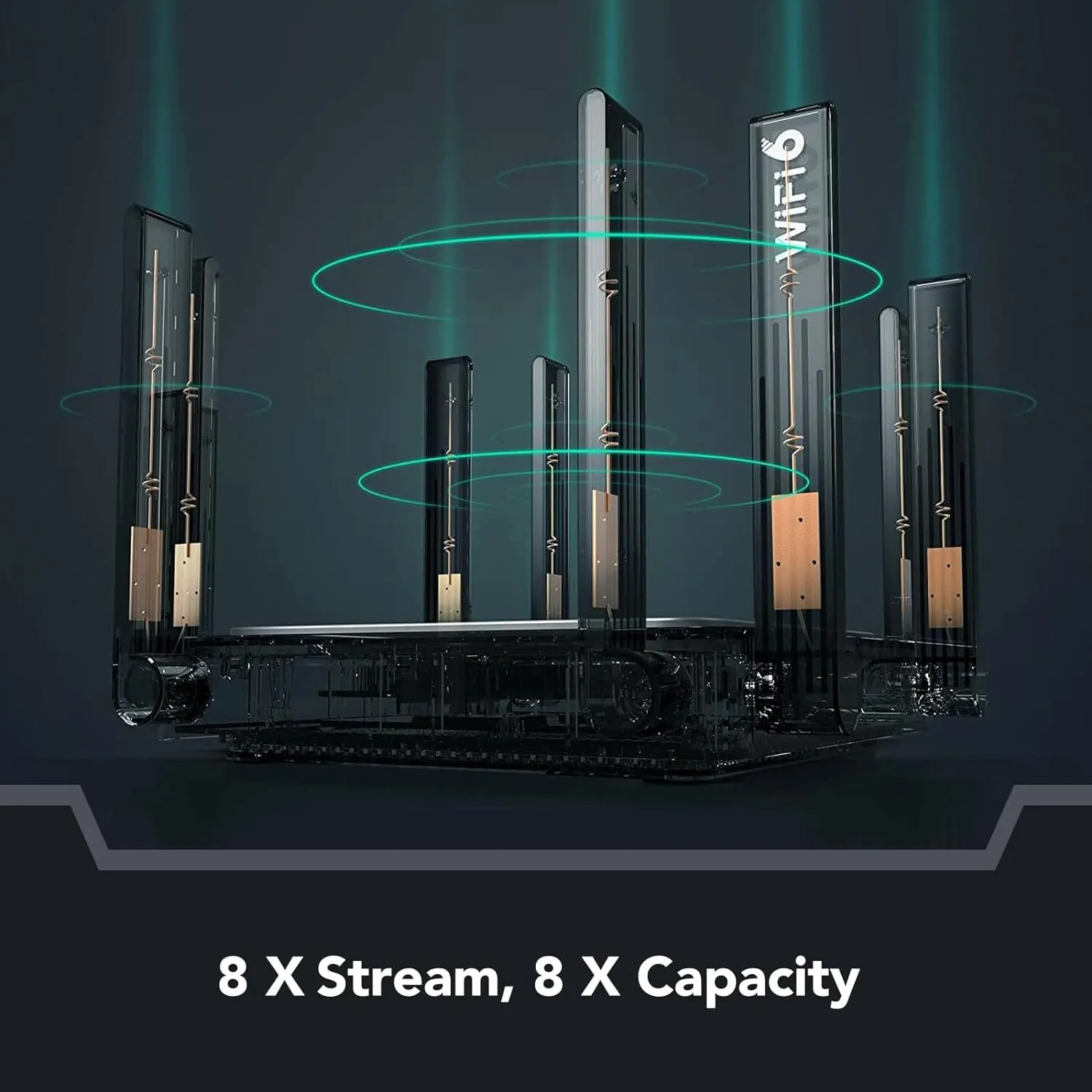 Reyee WiFi 6 Router AX3200 Wireless Internet High Speed Smart Router with 8 Omnidirectional Antennas  (Refurbished)