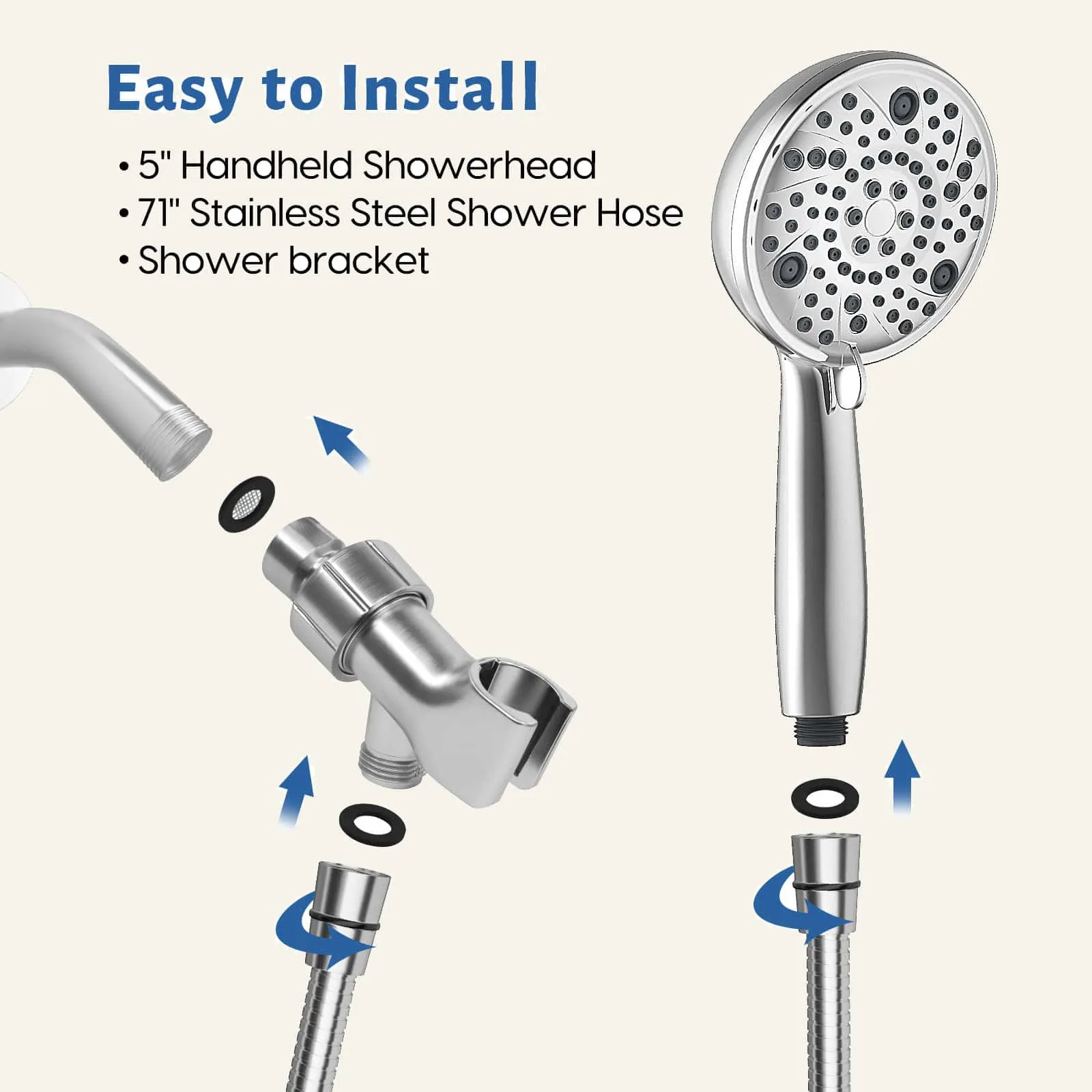 Samodra Three-Eyed Shower Head