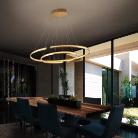 Schuller 652043B Elipse LED Pendant Gold Opal Dimmable