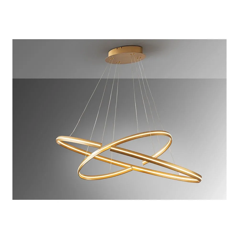 Schuller 652043B Elipse LED Pendant Gold Opal Dimmable