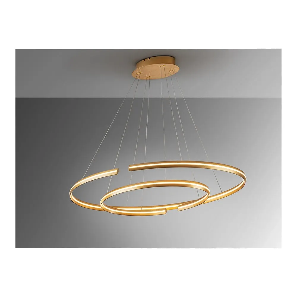 Schuller 652043B Elipse LED Pendant Gold Opal Dimmable