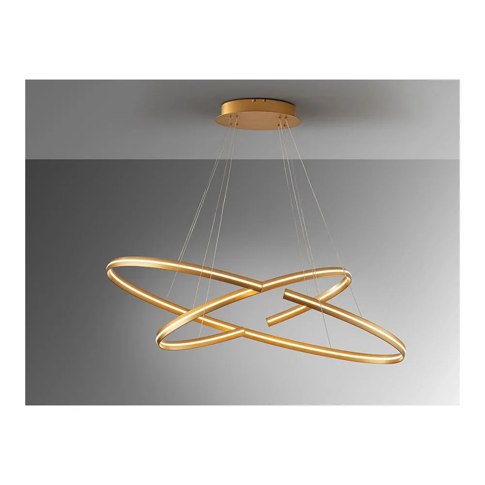 Schuller 652043B Elipse LED Pendant Gold Opal Dimmable