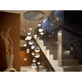 Schuller 793960K Sphere LED Pendant 27 Light Dimmable Chrome Brass Copper