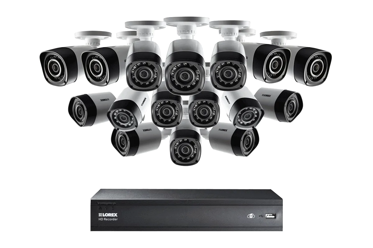 Security camera system with 16 hd security cameras