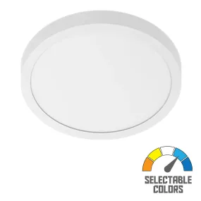 Slim SUMO 12 in. LED Surface Mount Light 120-277V Selectable CCT White Finish