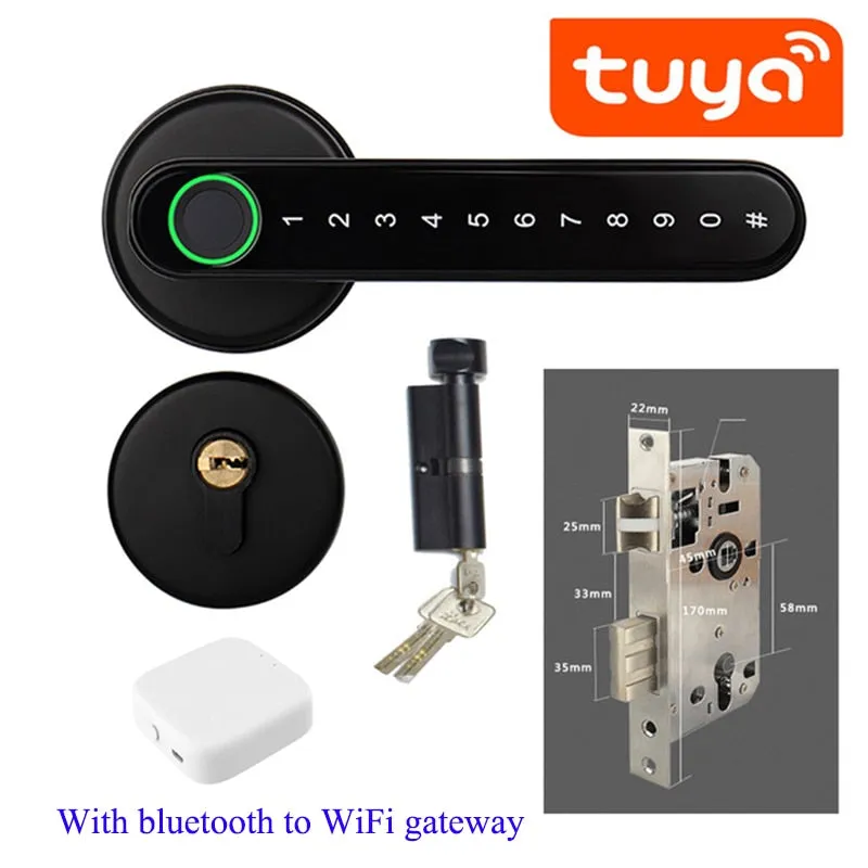 Smart Fingerprint Biometrics Lock For Indoor Wooden Metal Door