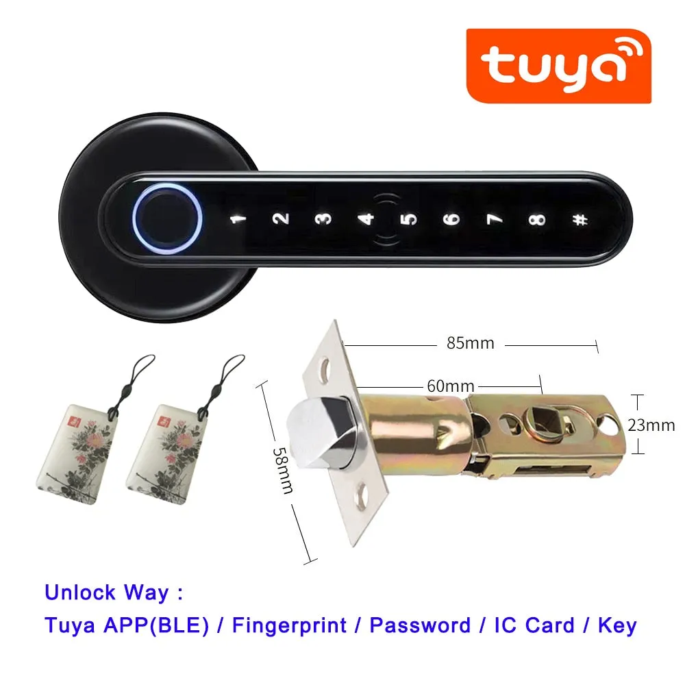 Smart Fingerprint Biometrics Lock For Indoor Wooden Metal Door