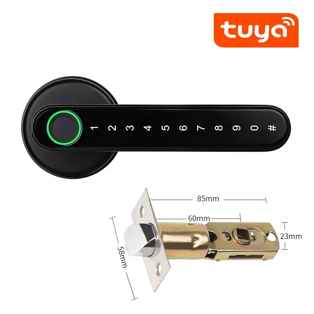 Smart Fingerprint Biometrics Lock For Indoor Wooden Metal Door