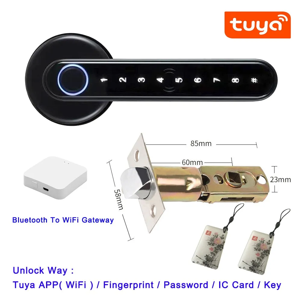 Smart Fingerprint Biometrics Lock For Indoor Wooden Metal Door
