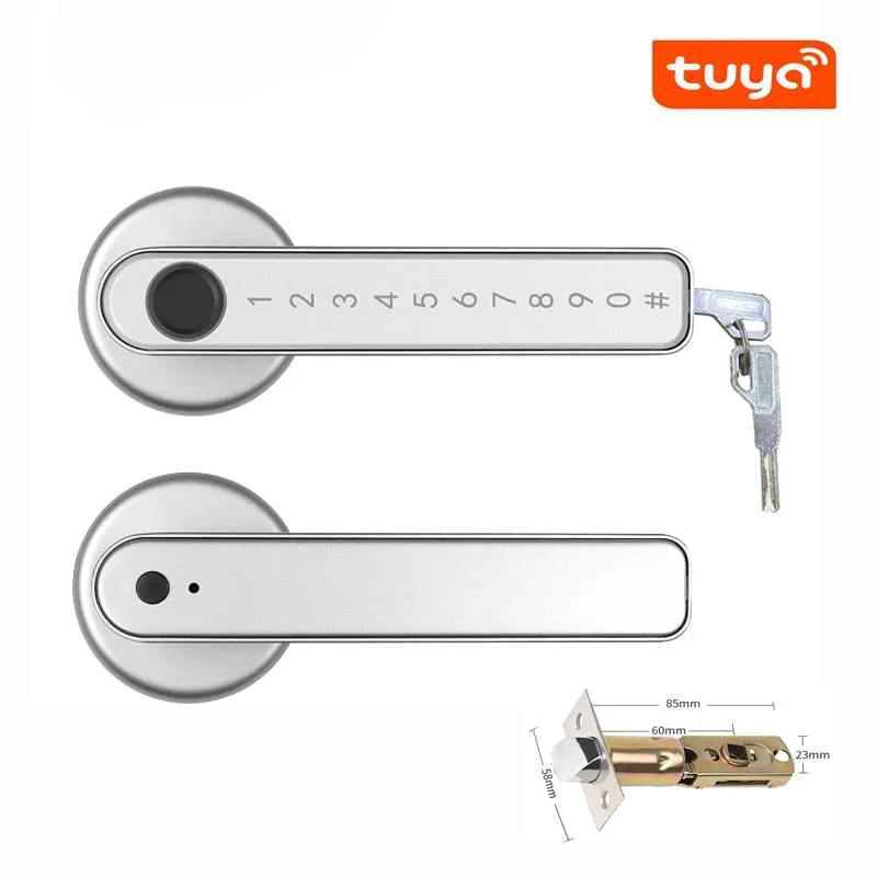 Smart Fingerprint Biometrics Lock For Indoor Wooden Metal Door