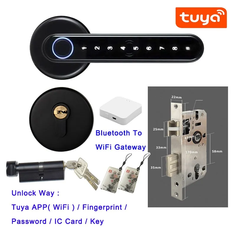 Smart Fingerprint Biometrics Lock For Indoor Wooden Metal Door
