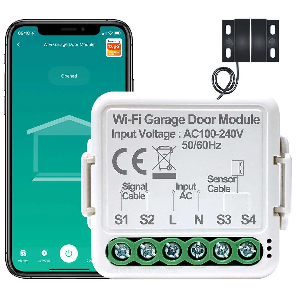 Smart life APP Remote Control Roller Shutter Door Switch Gate Tuya Bluetooth Smart Wifi Garage Door Opener