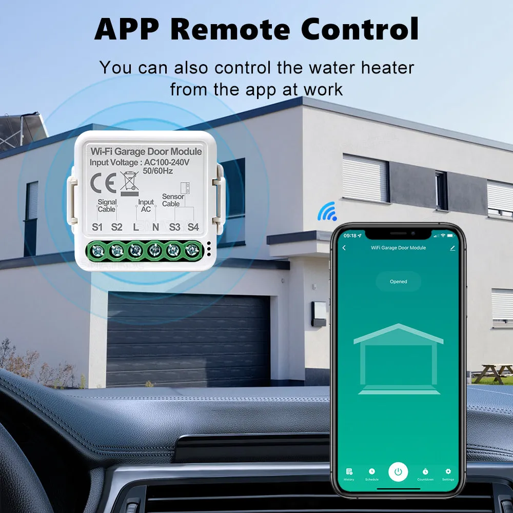 Smart life APP Remote Control Roller Shutter Door Switch Gate Tuya Bluetooth Smart Wifi Garage Door Opener