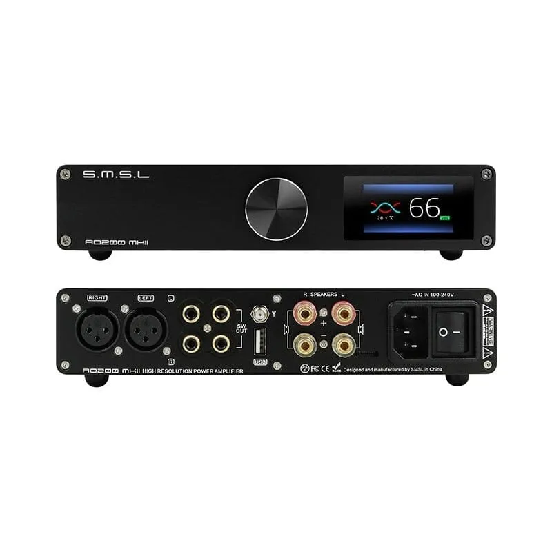 SMSL AO200 MK2 MA5332MS AMP Chip Bluetooth 5.0 Digital Power Amplifier