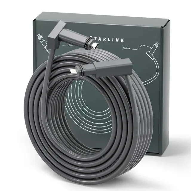 Starlink Cable Extension Web Replacement Plug and Dish for Starlink V2/Gen2 Router