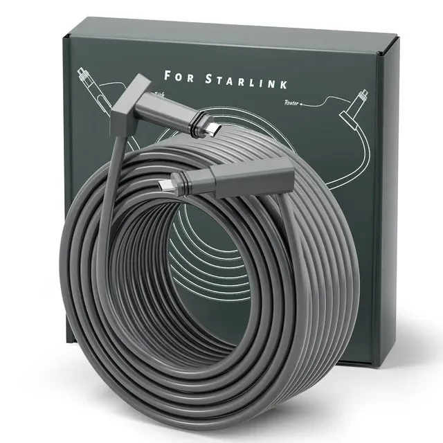 Starlink Cable Extension Web Replacement Plug and Dish for Starlink V2/Gen2 Router