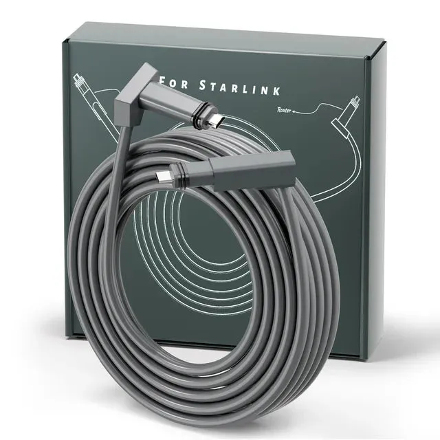 Starlink Cable Extension Web Replacement Plug and Dish for Starlink V2/Gen2 Router