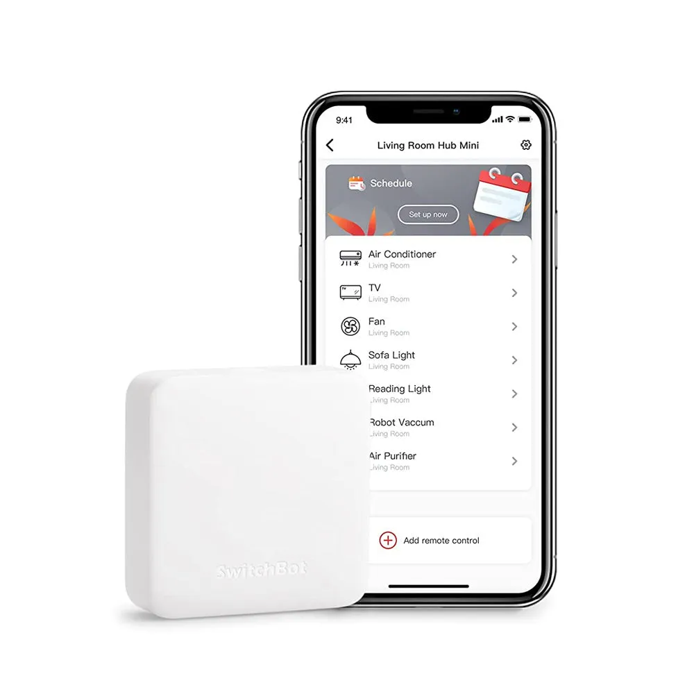 SwitchBot Hub Mini | Smart Remote - IR Blaster, Wi-Fi, Control TV, Air Conditioner, Compatible with Alexa, Google Home, IFTTT