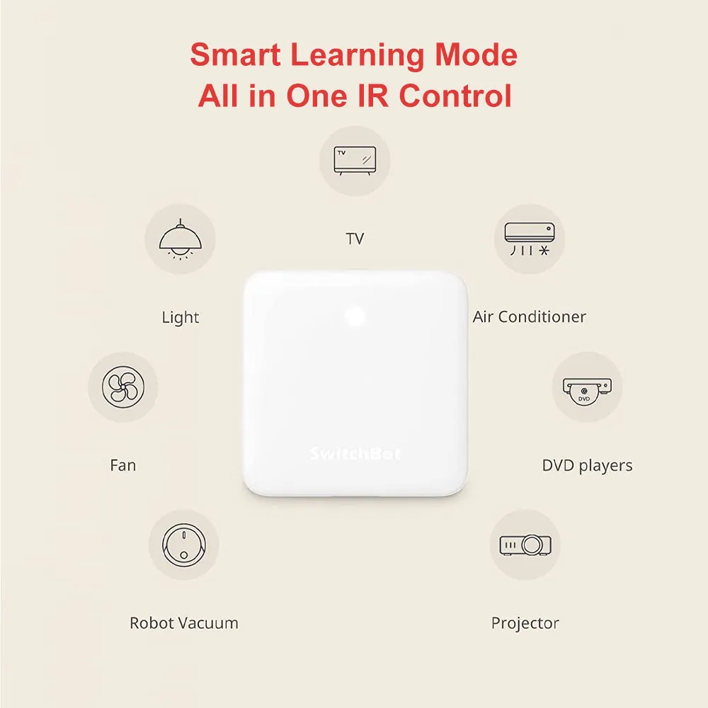 SwitchBot Hub Mini | Smart Remote - IR Blaster, Wi-Fi, Control TV, Air Conditioner, Compatible with Alexa, Google Home, IFTTT