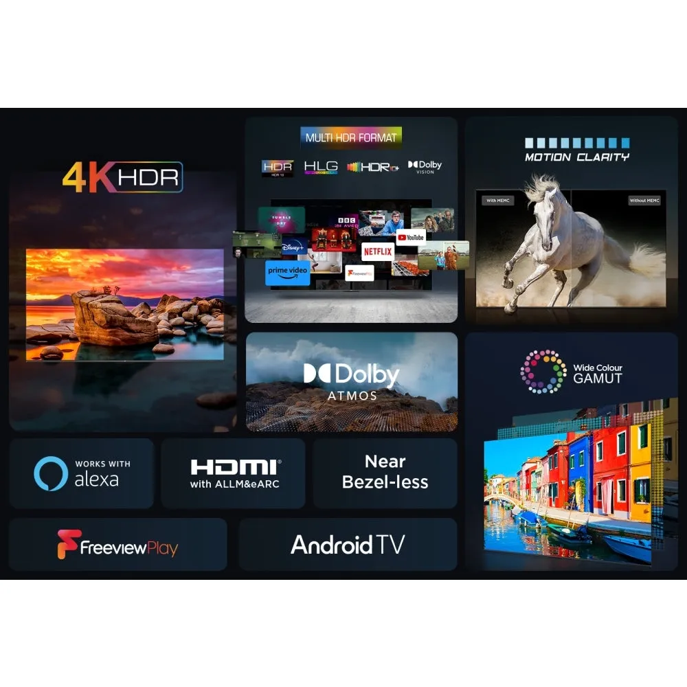 TCL 75P755K P755K 75 Inch P755K 4K UHD HDR LED Smart Android TV 2024