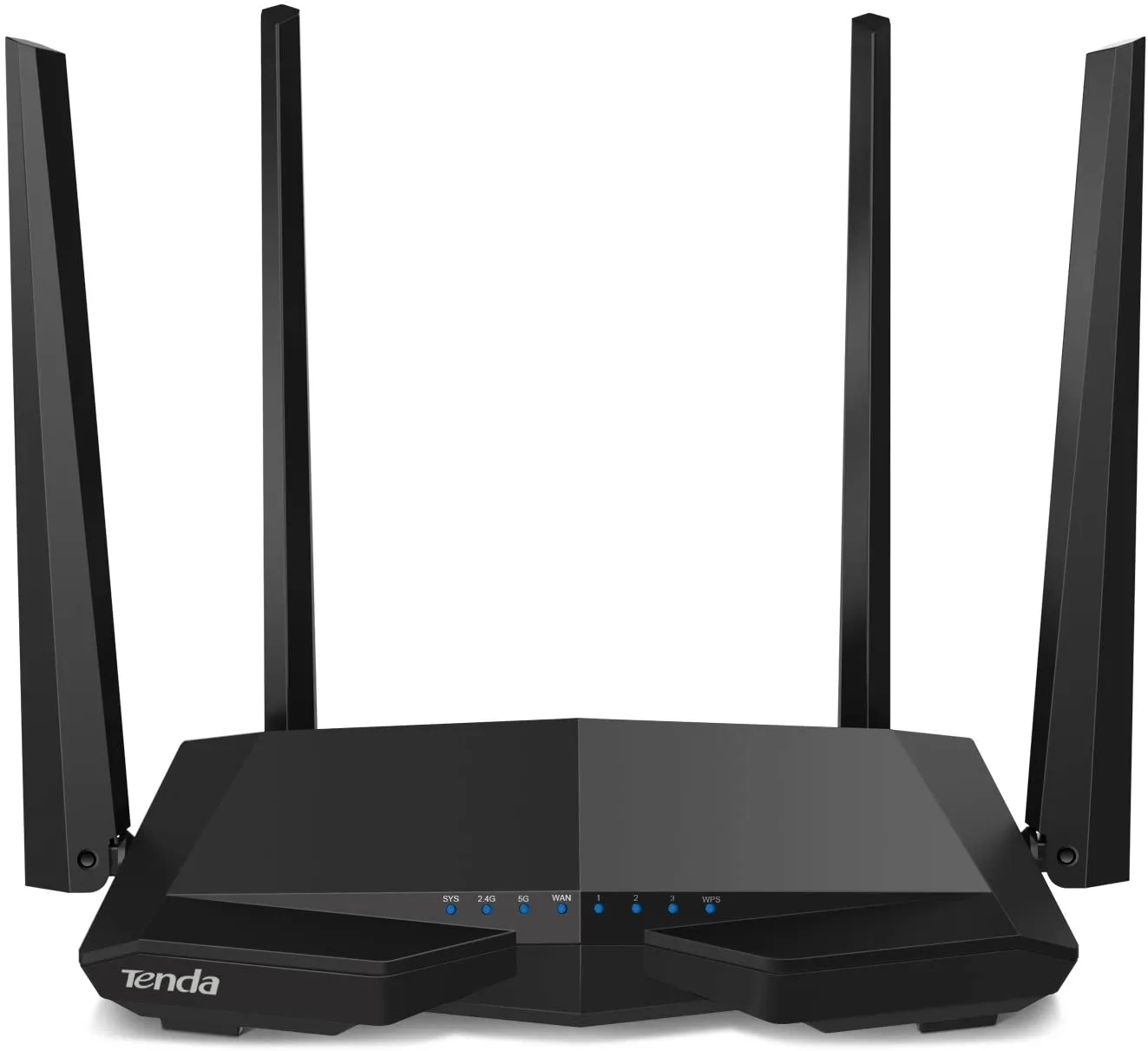 Tenda AC6 AC1200 Wireless Dual Band Router, Black 3-port Wireless Cable, 867Mbps/5GHz  300Mbps/2.4GHz