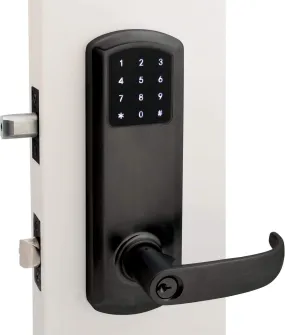 TownSteel E-Genius 5000 Series Grade 1 Interconnected Push Button Electronic Lock 4" On Center w/WiFi-Flat Black