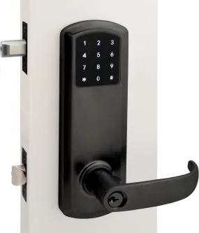 TownSteel E-Genius 5000 Series Grade 1 Interconnected Push Button Electronic Lock 5 1/2" On Center w/WiFi-Flat Black