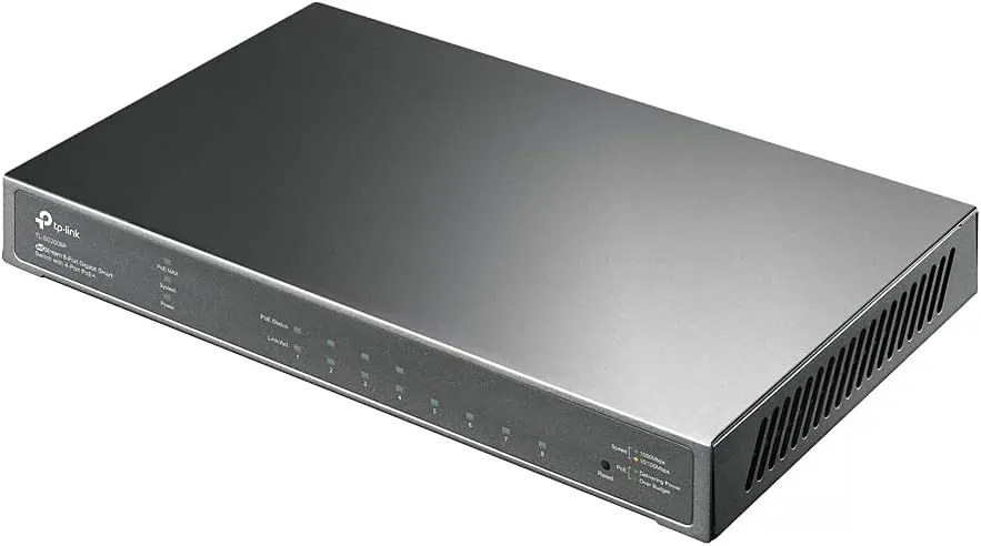 TP-Link TL-SG2008P JetStream 8-Port Gigabit Smart Switch with 4-Port PoE  (62W)