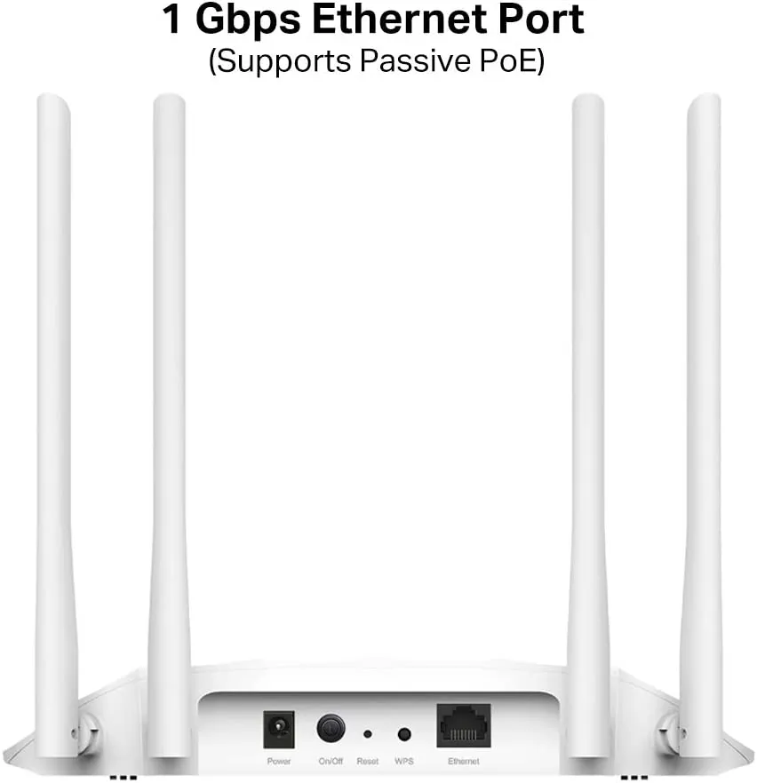 TP-LINK (TL-WA1201) AC1200 (867 300) Dual Band Wireless Access Point, MU-MIMO, Multi-mode - Range Extender, Multi-SSID, Client