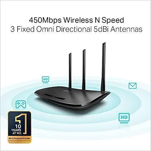 TP-Link TL-WR940N 450Mbps Wireless and Router - Black