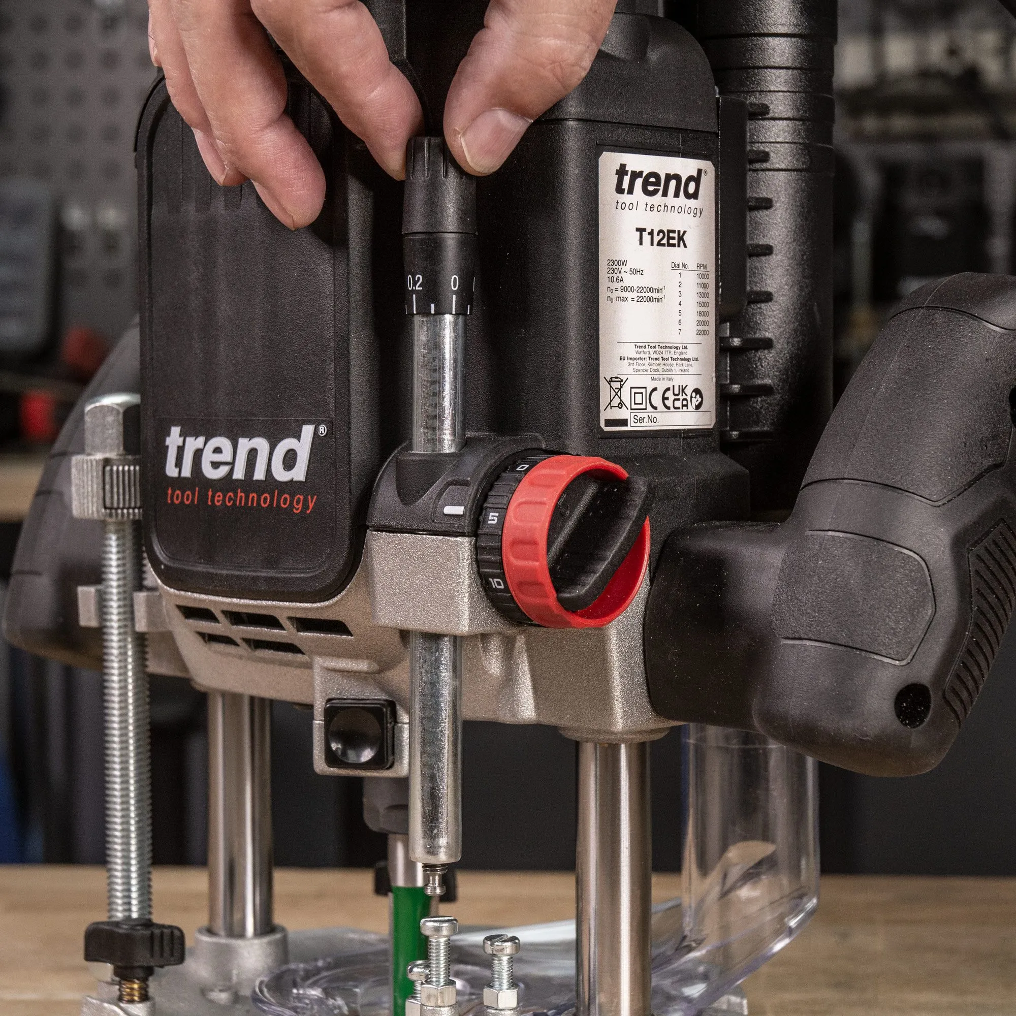 Trend T12EK 1/2" Variable Speed Plunge Router 2300W 240V