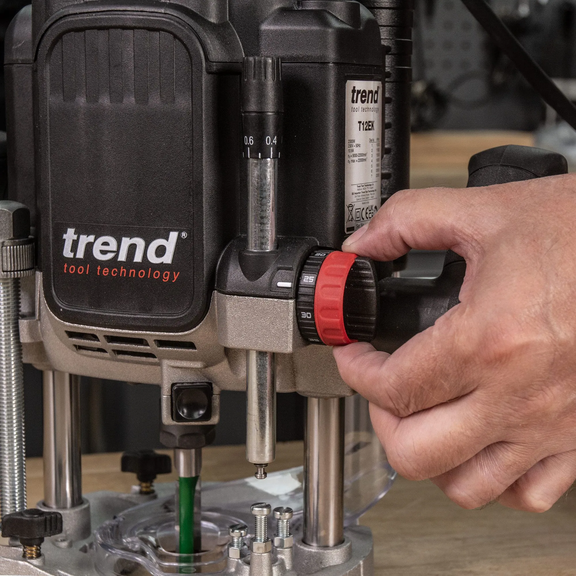 Trend T12EK 1/2" Variable Speed Plunge Router 2300W 240V