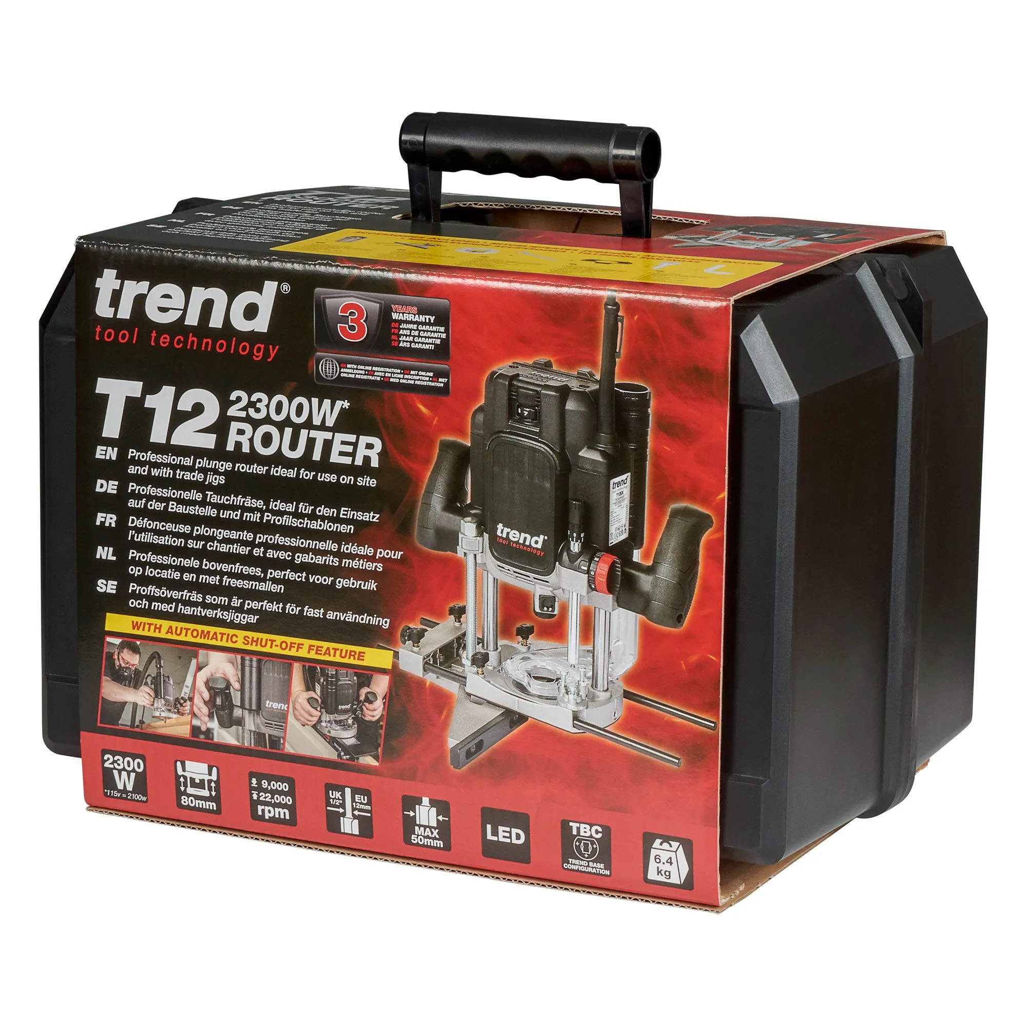 Trend T12ELK 1/2" Variable Speed Plunge Router 2100W 110V
