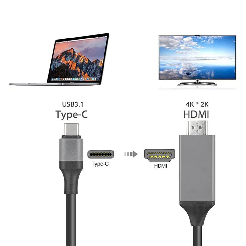 Type-C to HDMI HDTV 4K For Samsung Galaxy Note 8 9 S10  Plus Type C To HDMI Cable Adapter