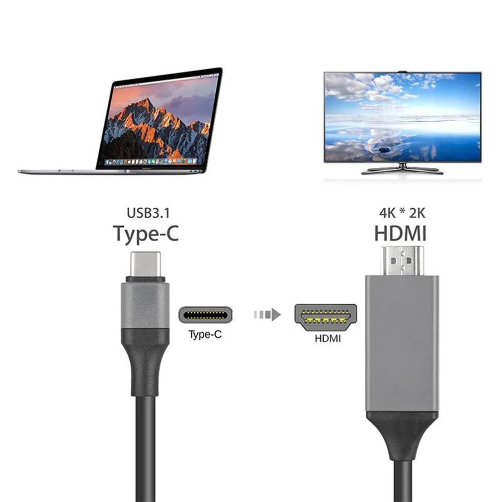 Type-C to HDMI HDTV 4K For Samsung Galaxy Note 8 9 S10  Plus Type C To HDMI Cable Adapter