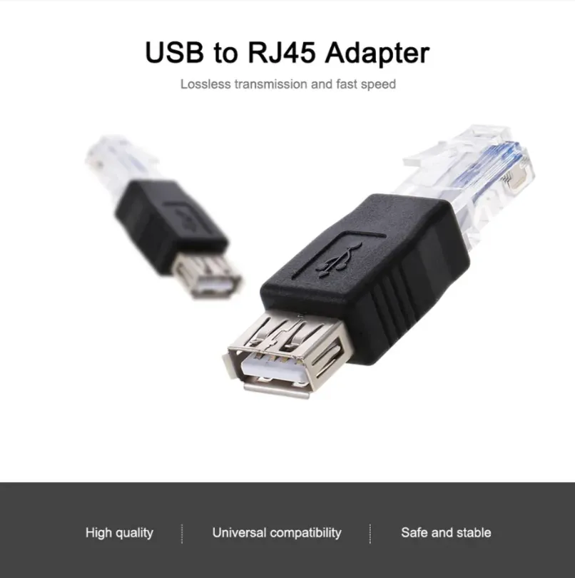 Usb Fm Female-To-Male Rj45 Ethernet Connector