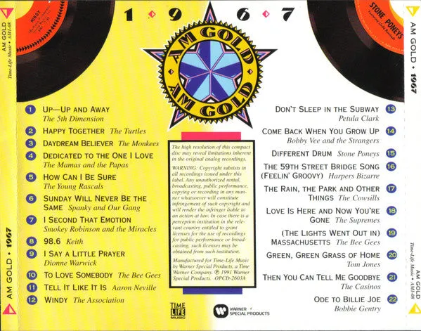 Various - AM Gold 1967 (CD, Comp) (NM or M-)