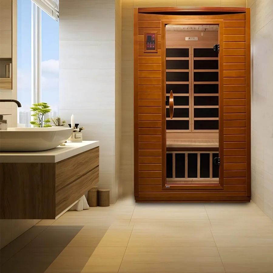 Versailles 2-person Low EMF Infrared Sauna - Canadian Hemlock