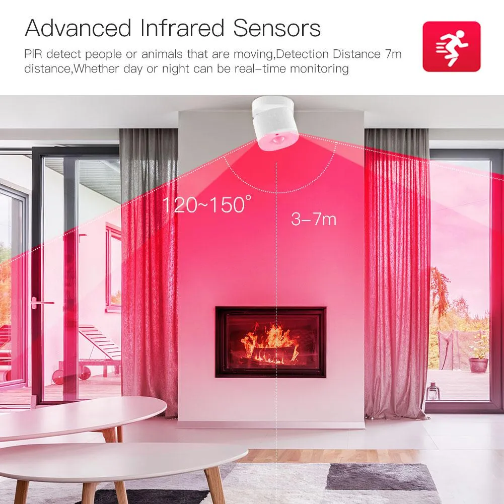 ZigBee Smart PIR Motion Sensor Human Sensor Detector Setup Available