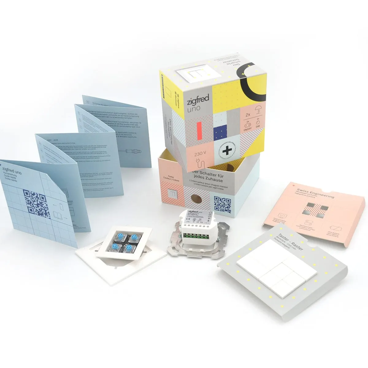 zigfred uno Komplett-Set (Weiss)
