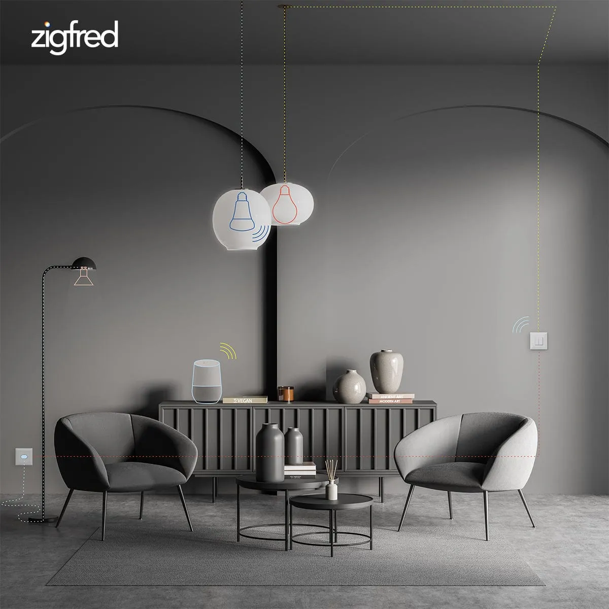 zigfred uno Komplett-Set (Weiss)